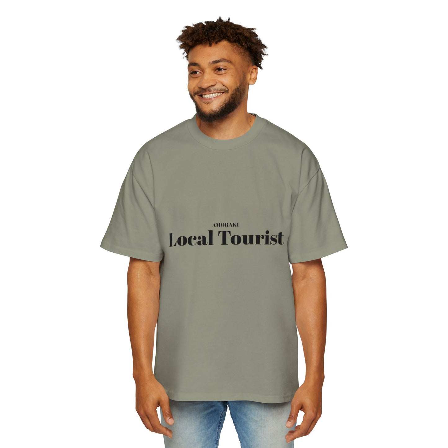 Men's Heavy Oversized Tee - Local Tourist Graphic Tee
