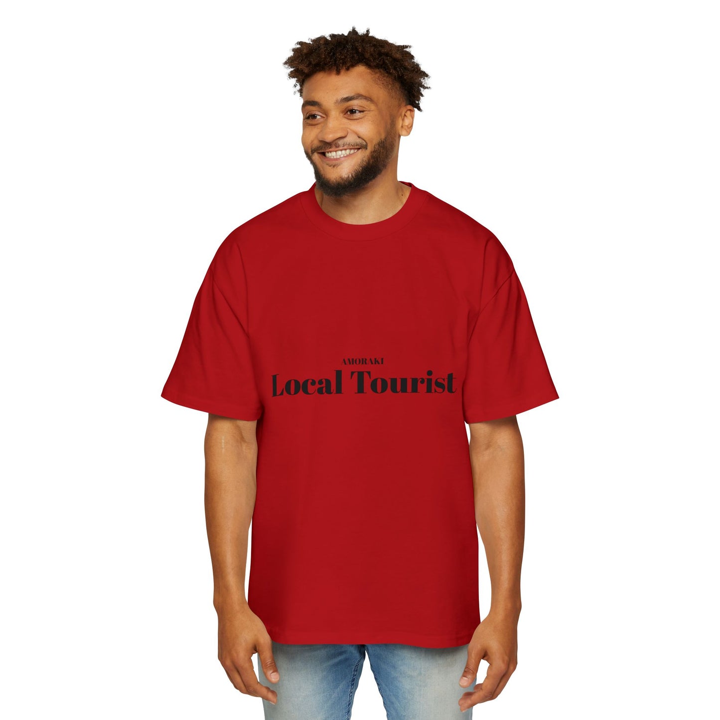 Men's Heavy Oversized Tee - Local Tourist Graphic Tee