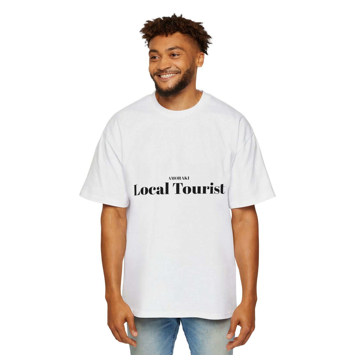 Men's Heavy Oversized Tee - Local Tourist Graphic Tee