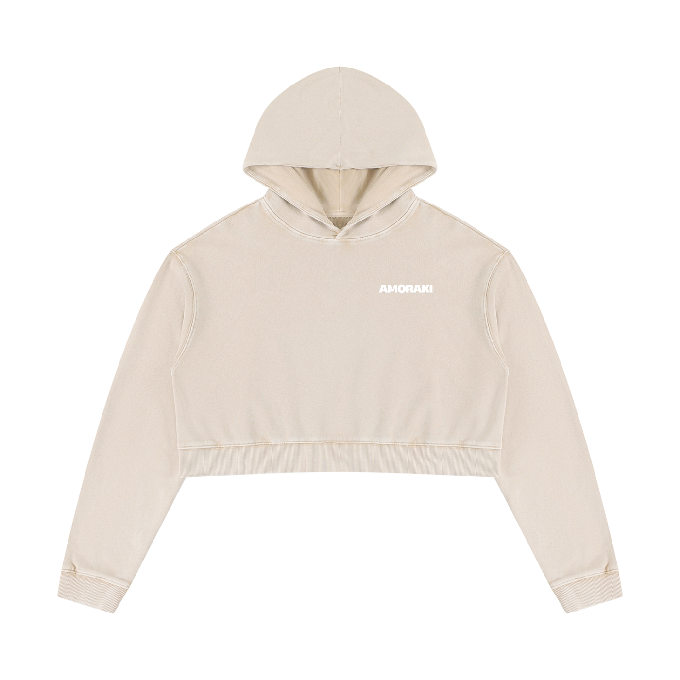 AMORAKI MINERAL WASH CROP HOODIE