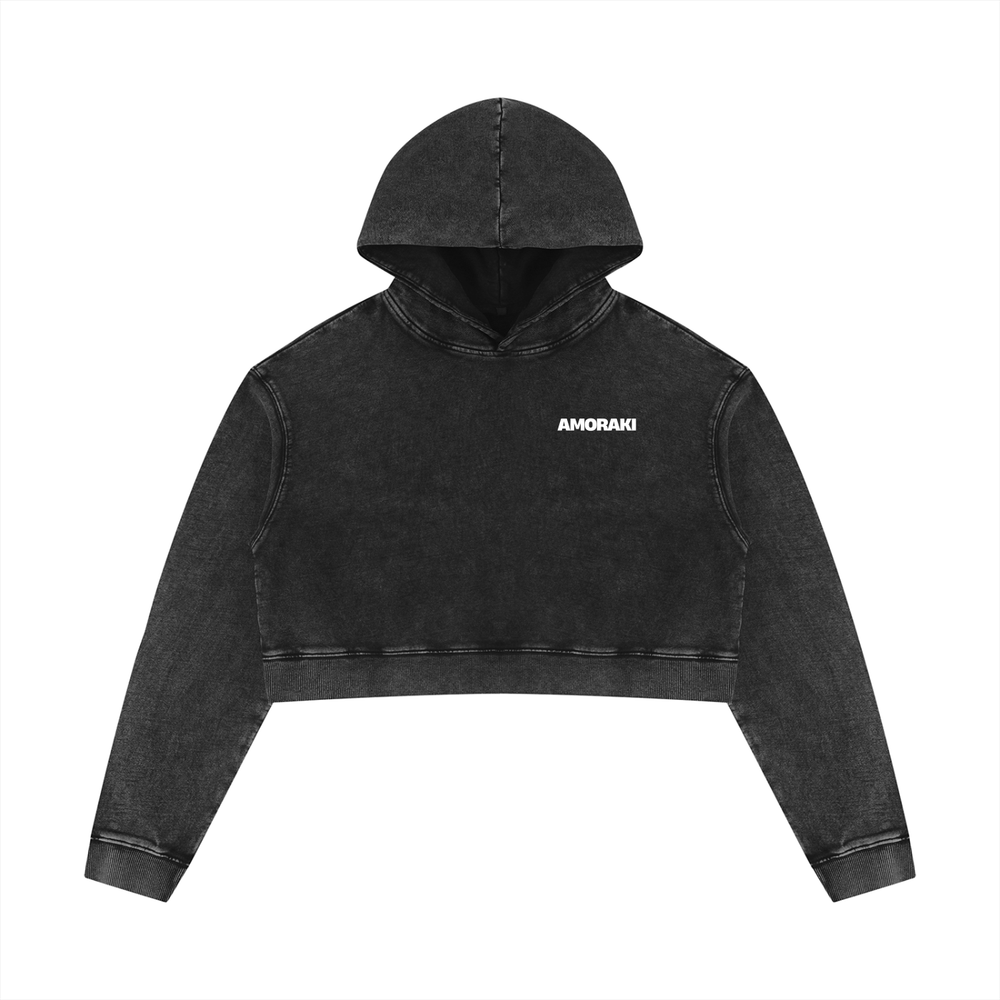 AMORAKI MINERAL WASH CROP HOODIE