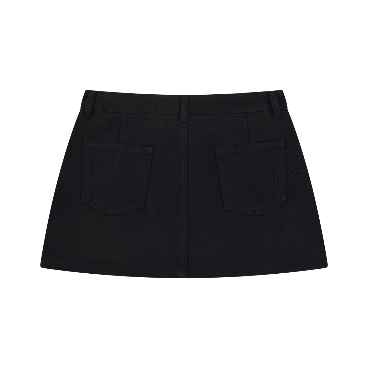 AMORAKI STUDDED DENIM MINI SKIRT