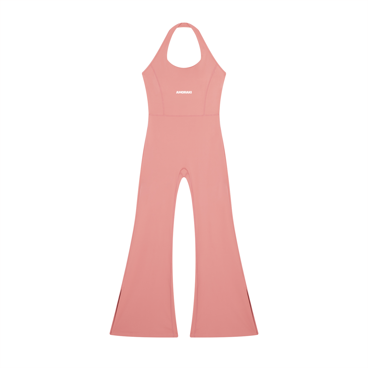 AMORAKI HALTER FLARED JUMPSUIT