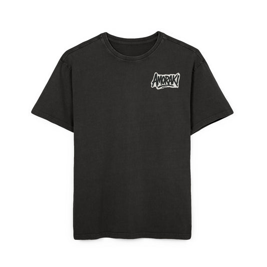 Men's Acid Washed Oversized Tee with Rose Design, Vintage Tee, Casual Wear, Street Style Fashion, Unisex Graphic Shirt