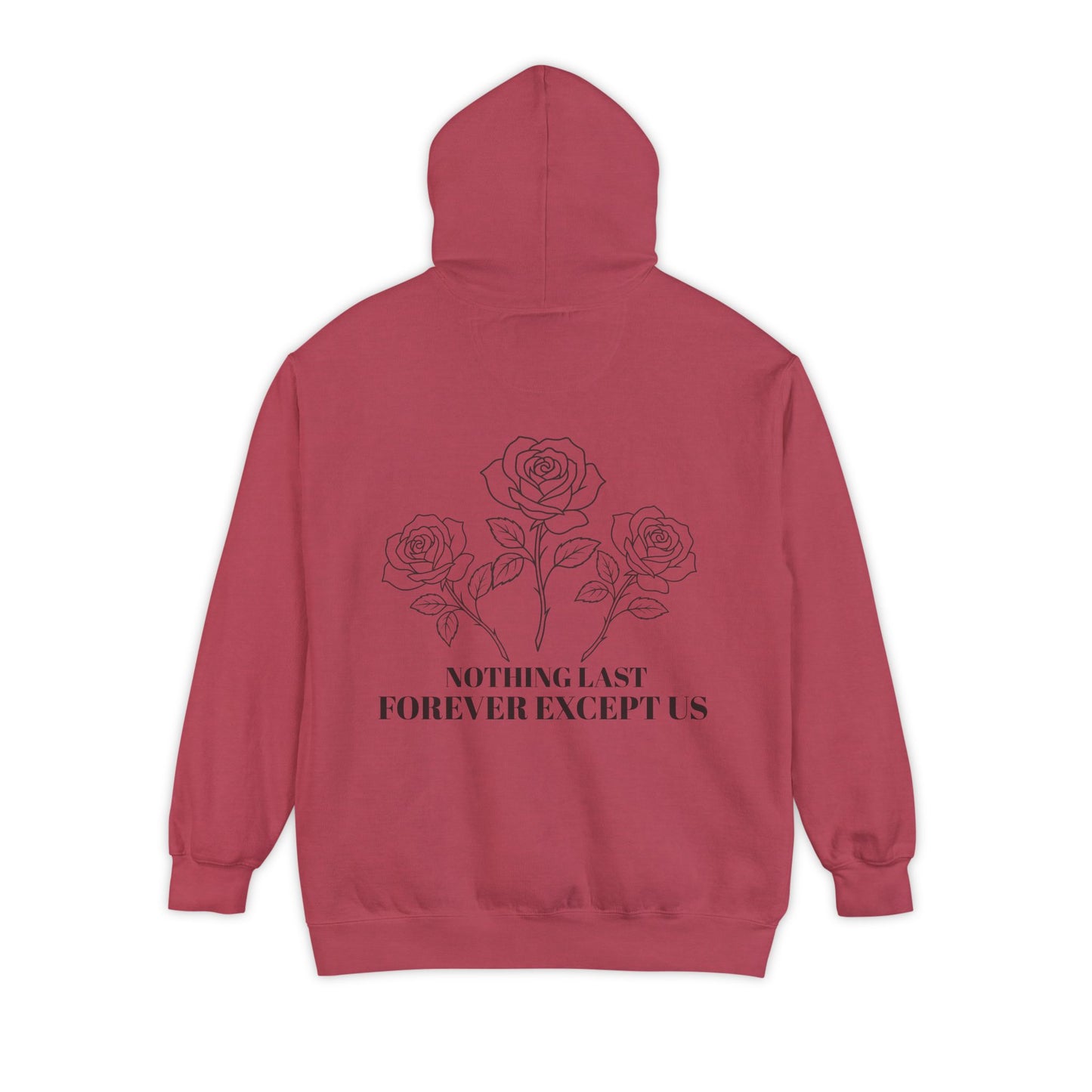 Unisex Garment-Dyed Hoodie with Floral Design, Cozy Hoodie, Casual Stylish Sweatshirt, Gift for Friends, Valentine’s Gift, Everyday Wear