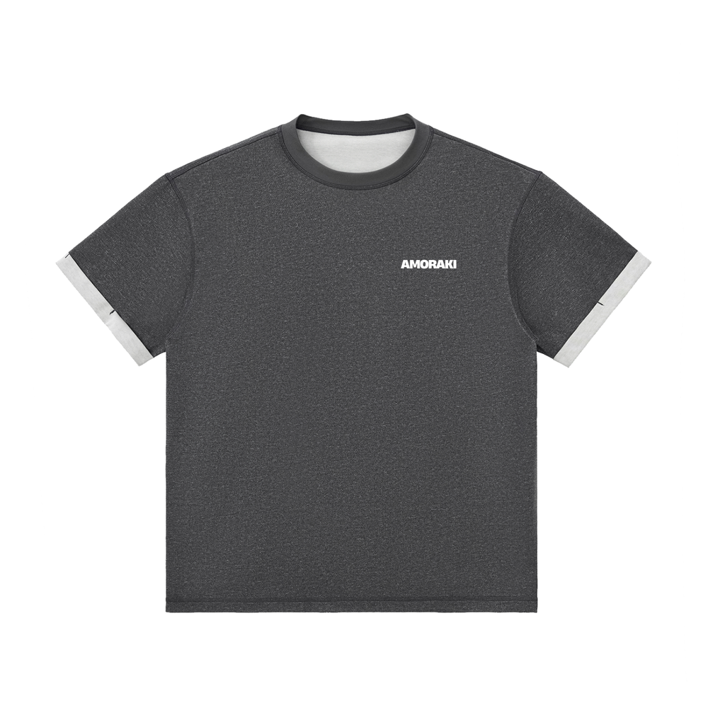 AMORAKI CONTRAST CUFF TEE