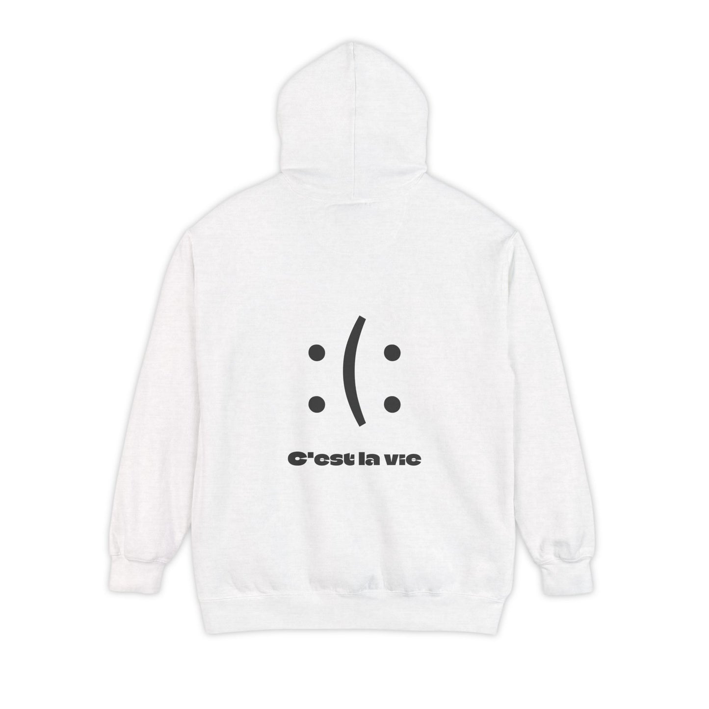 Copy of Unisex Garment-Dyed Hoodie - C'est La Vie with Smiley Face
