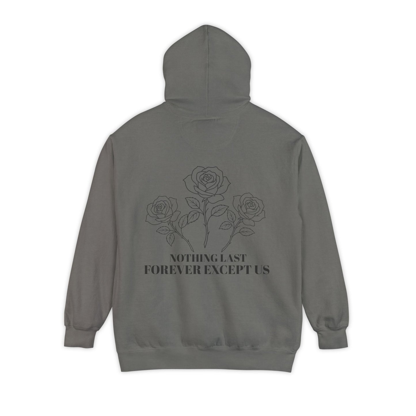 Unisex Garment-Dyed Hoodie with Floral Design, Cozy Hoodie, Casual Stylish Sweatshirt, Gift for Friends, Valentine’s Gift, Everyday Wear