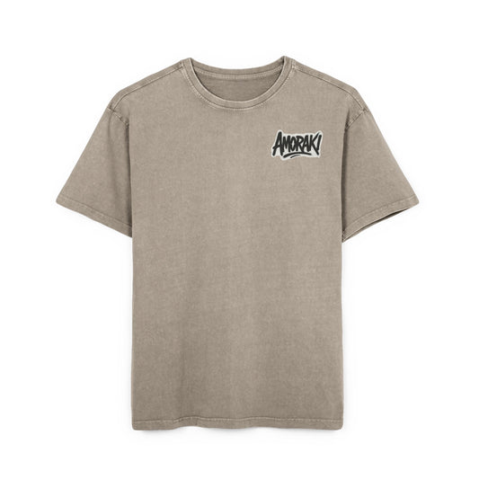 Men's Acid Washed Oversized Tee with Rose Design, Vintage Tee, Casual Wear, Street Style Fashion, Unisex Graphic Shirt