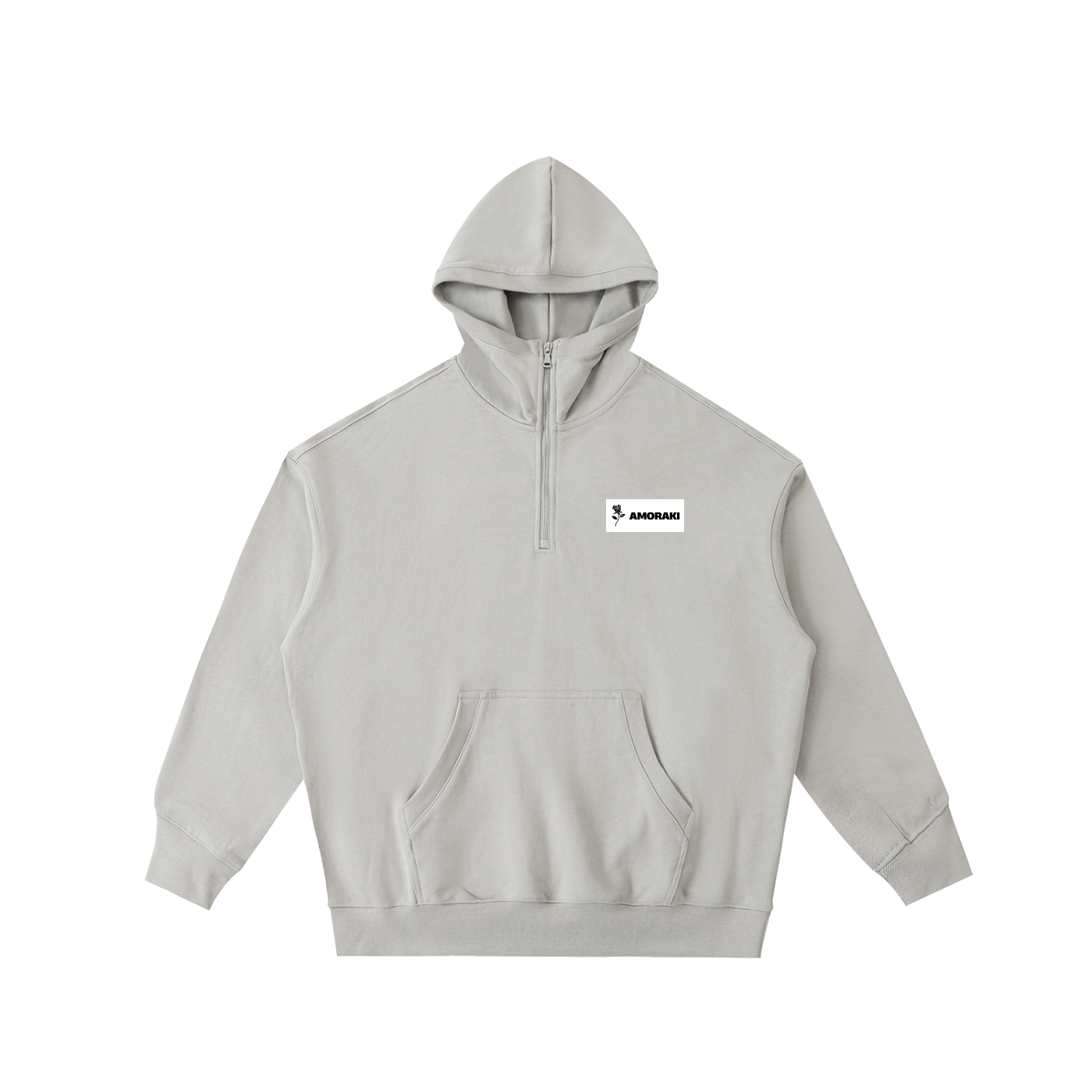 AMORAKI HALF-ZIP FLEECE HOODIE