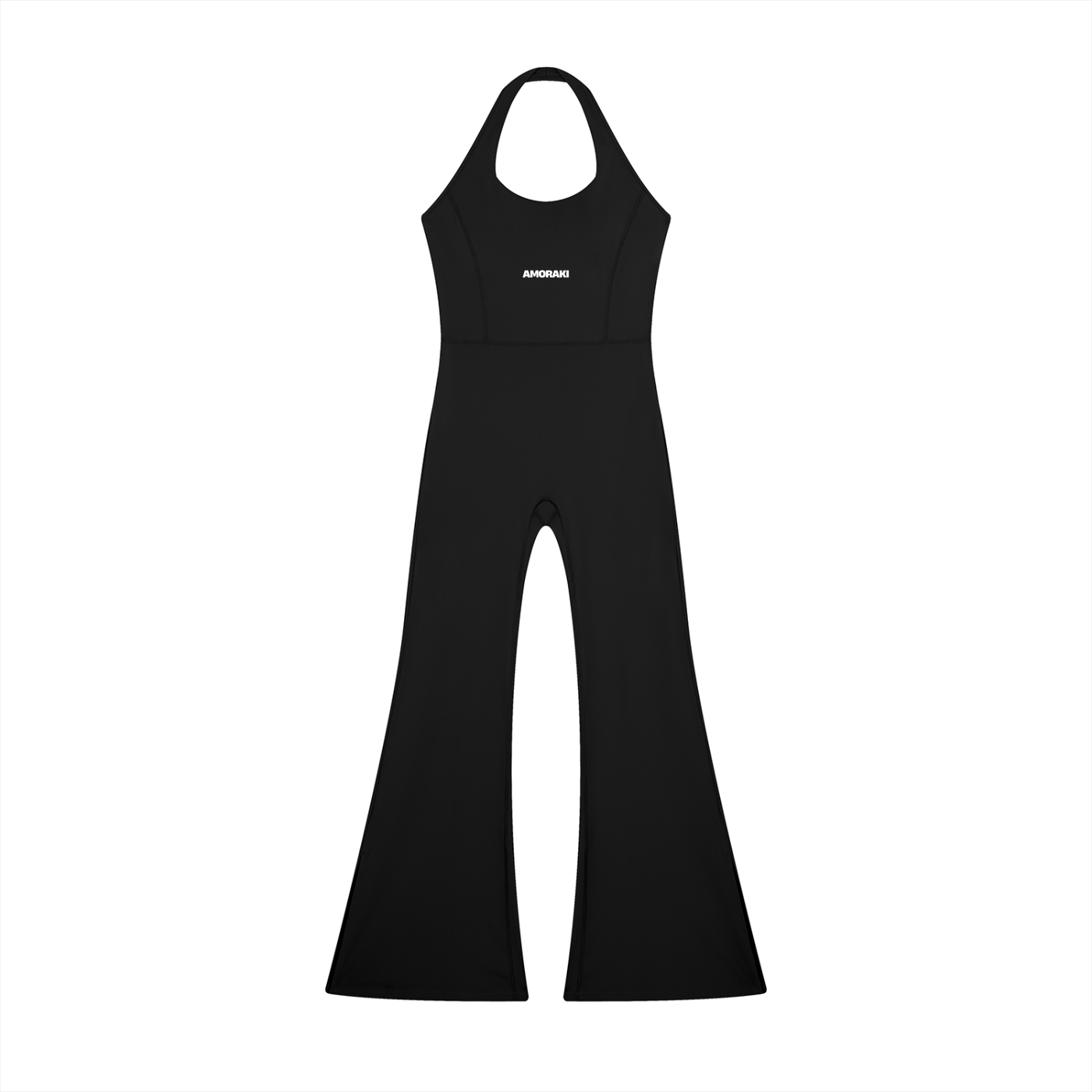 AMORAKI HALTER FLARED JUMPSUIT