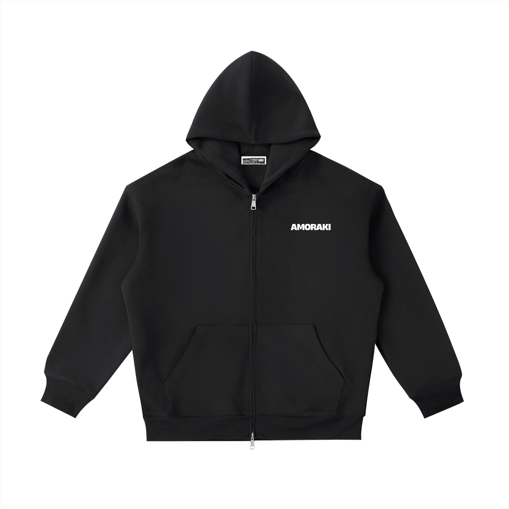 AMORAKI ESSENTIAL HEAVYWEIGHT ZIP HOODIE