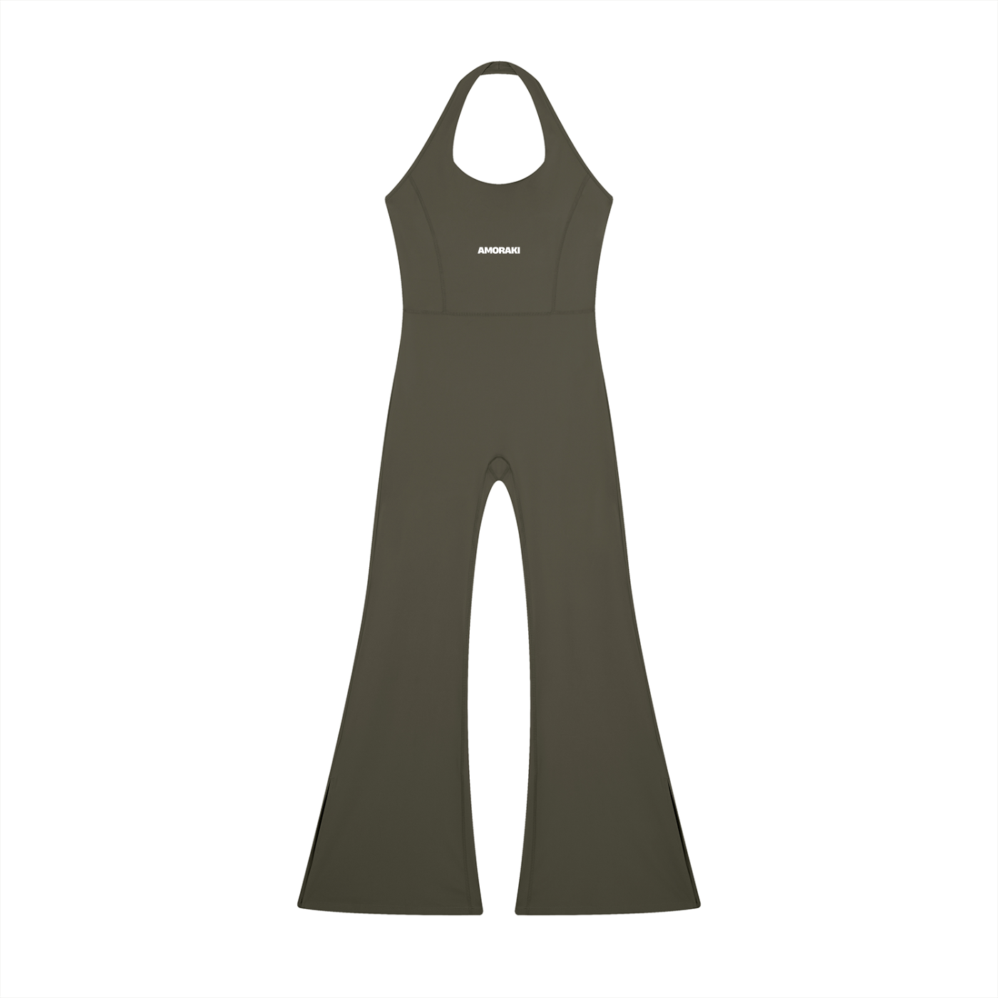 AMORAKI HALTER FLARED JUMPSUIT