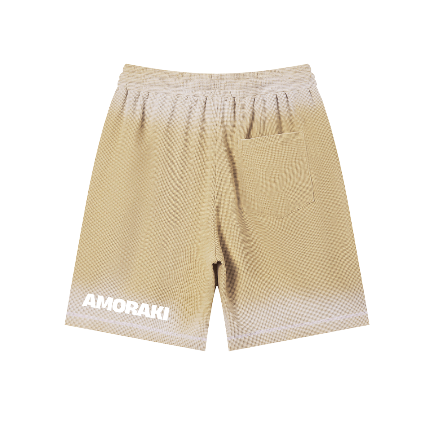AMORAKI UNISEX SUNFADE WAFFLE SHORTS