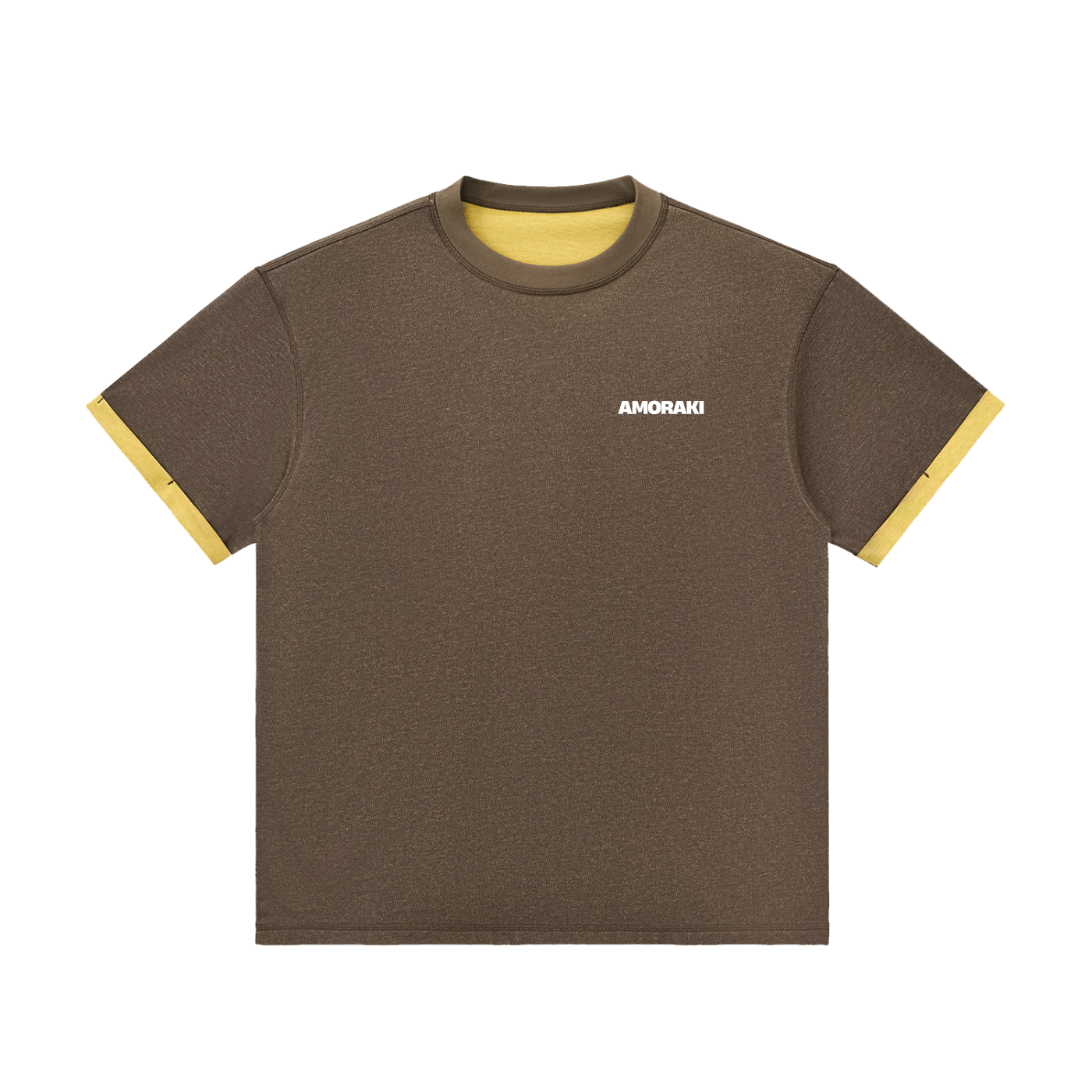 AMORAKI CONTRAST CUFF TEE