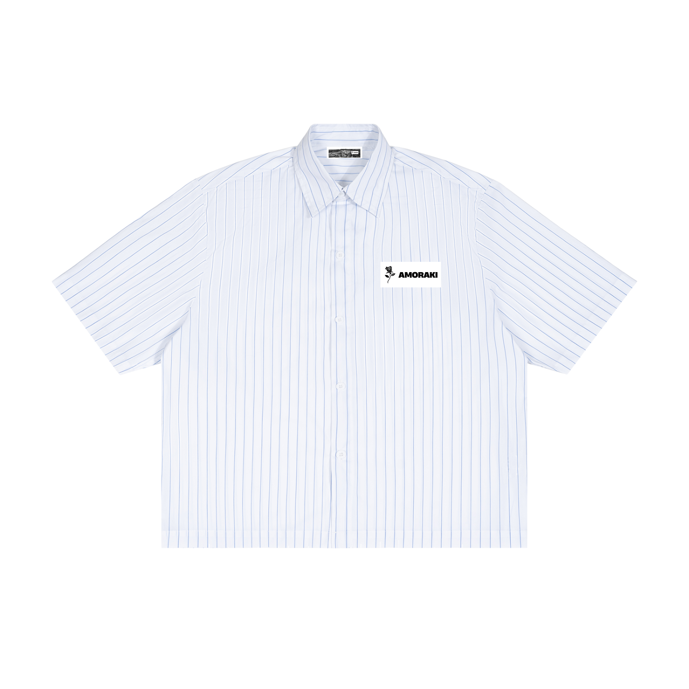 AMORAKI UNISEX STRIPED BOXY SHIRT