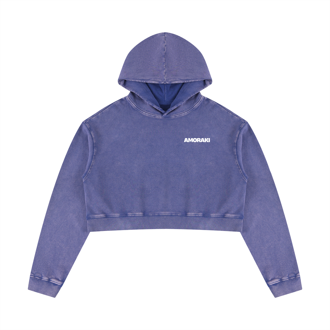 AMORAKI MINERAL WASH CROP HOODIE