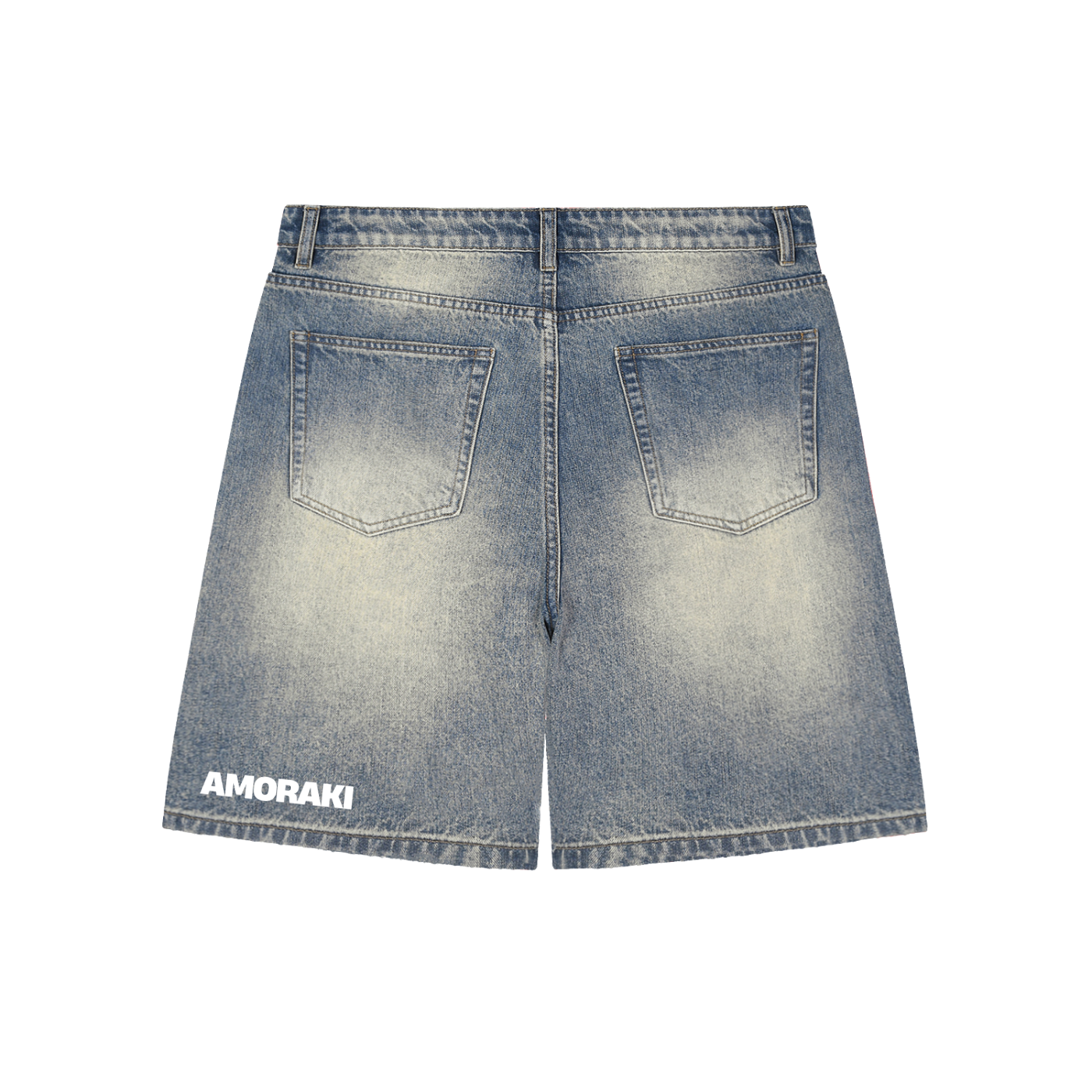 AMORAKI UNISEX BAGGY DENIM SHORTS