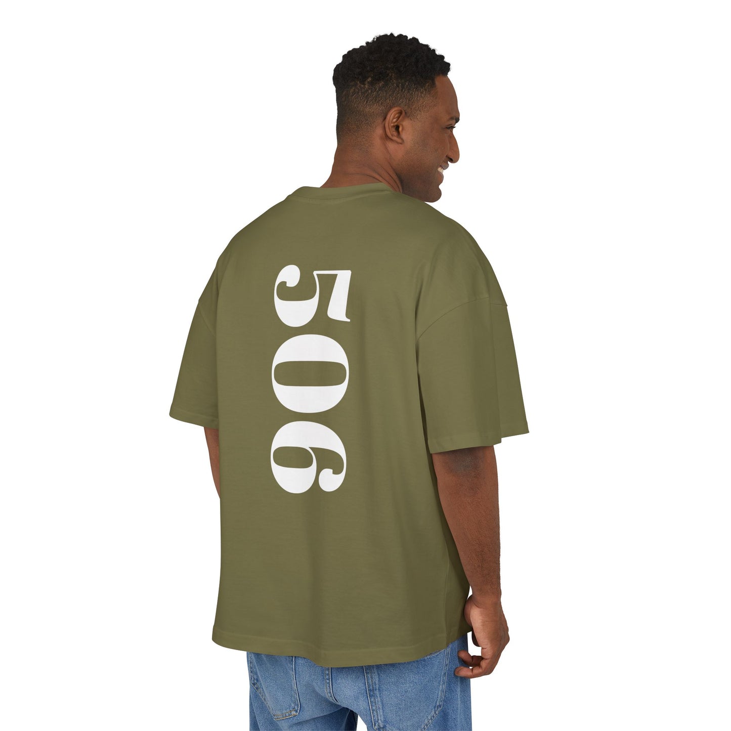 Unisex Heavy Cotton Box Tee with 'AMORAKI 506' Design - Casual Streetwear