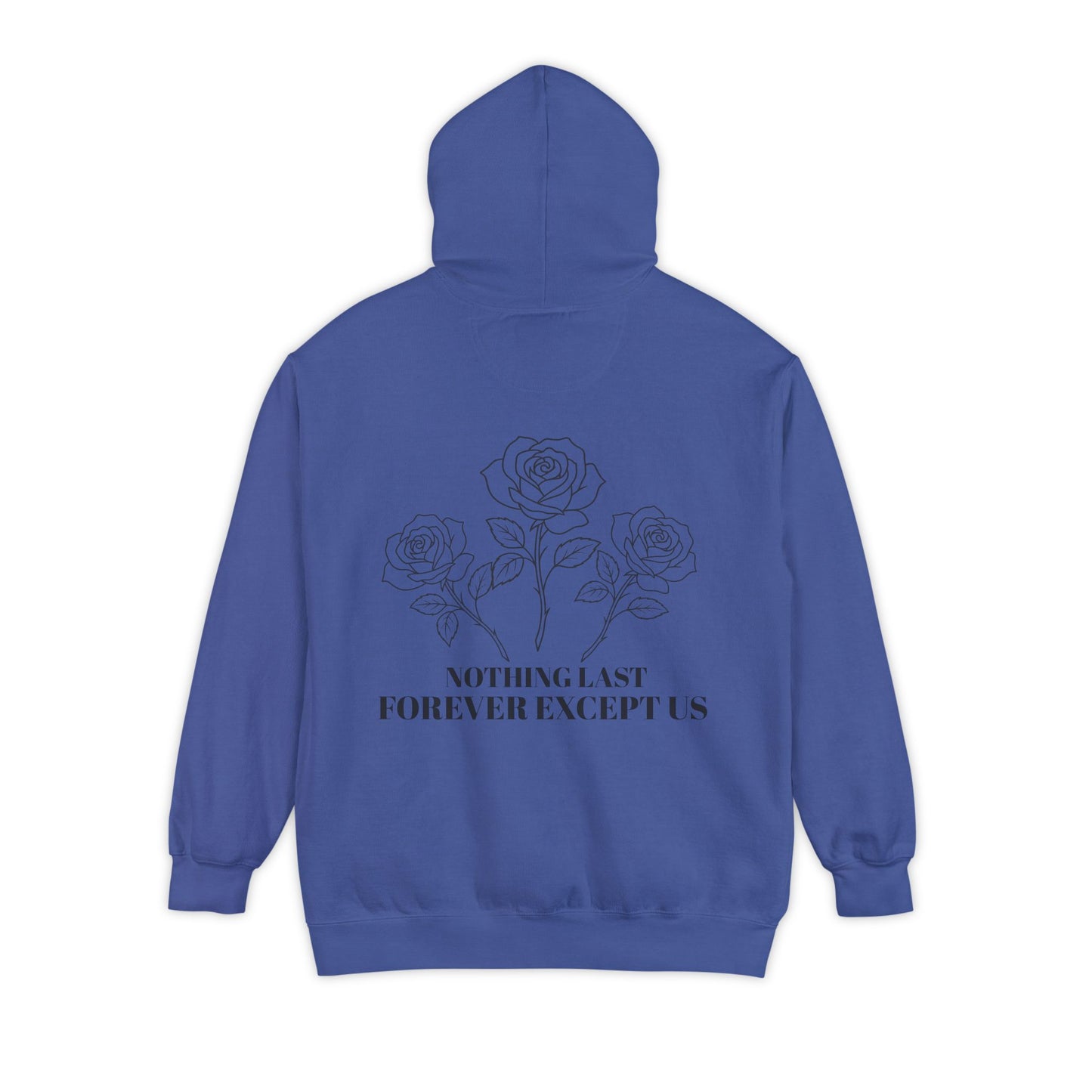 Unisex Garment-Dyed Hoodie with Floral Design, Cozy Hoodie, Casual Stylish Sweatshirt, Gift for Friends, Valentine’s Gift, Everyday Wear