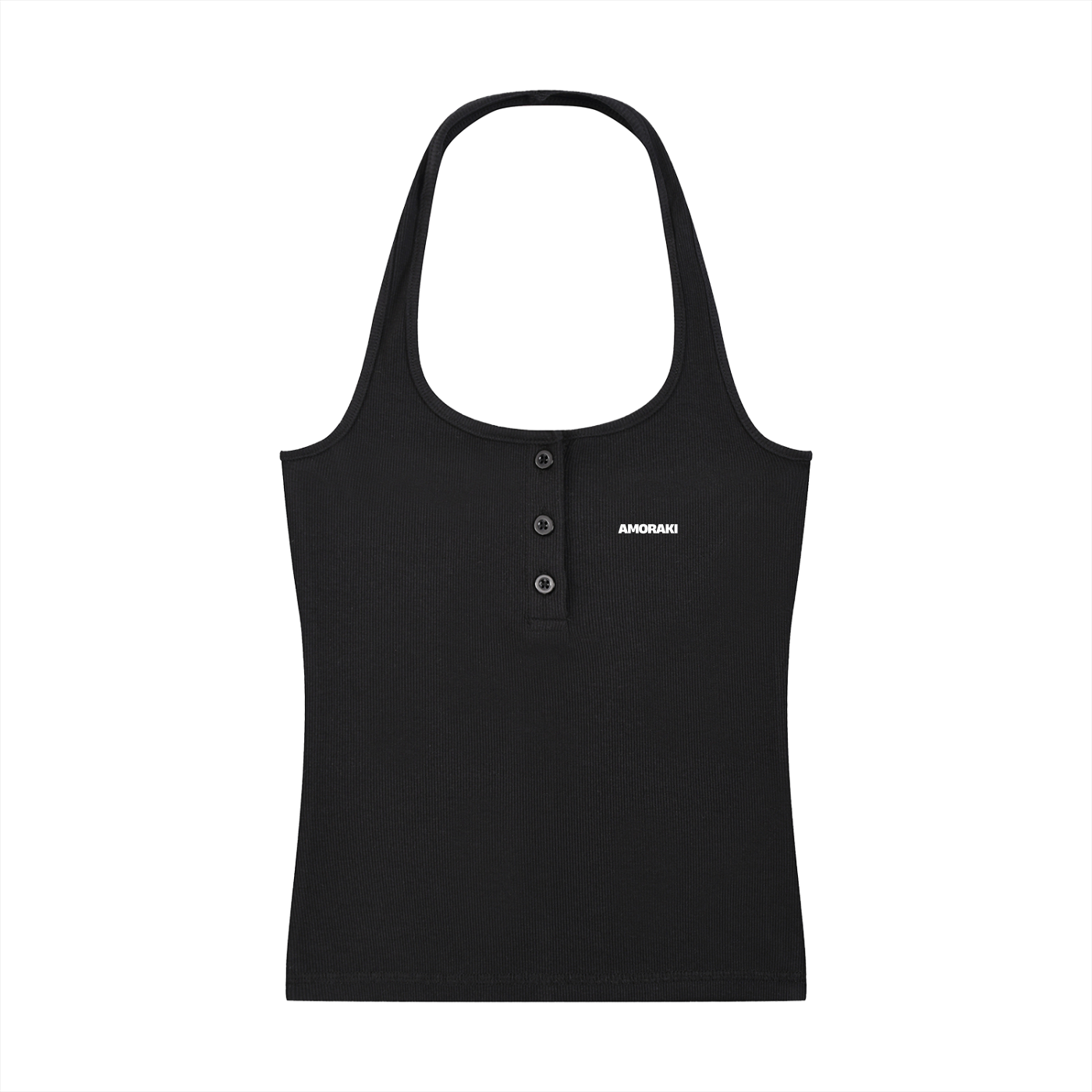 AMORAKI WOMEN'S RIBBED HENLEY TANK