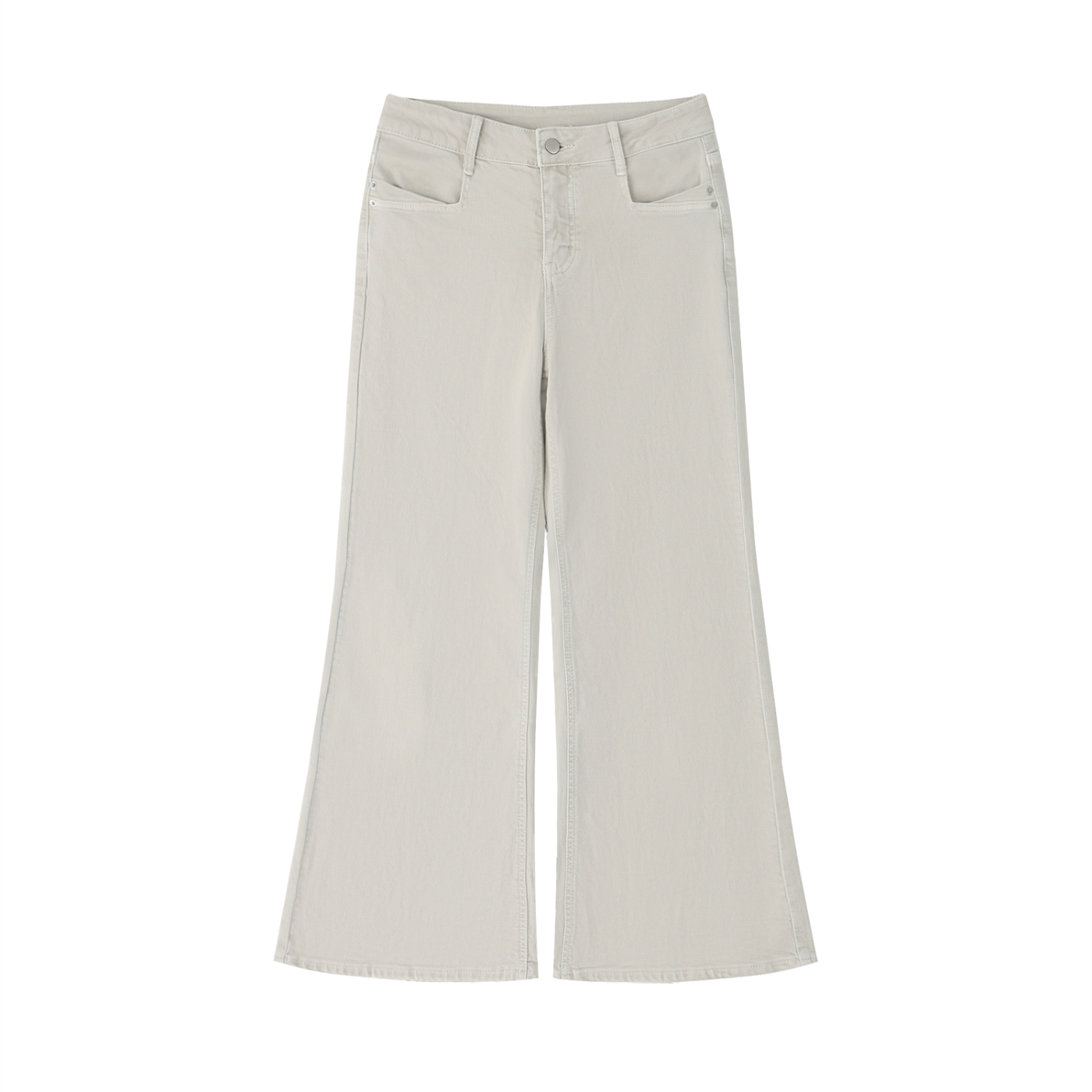AMORAKI WOMEN'S VINTAGE WASH FLARED DENIM