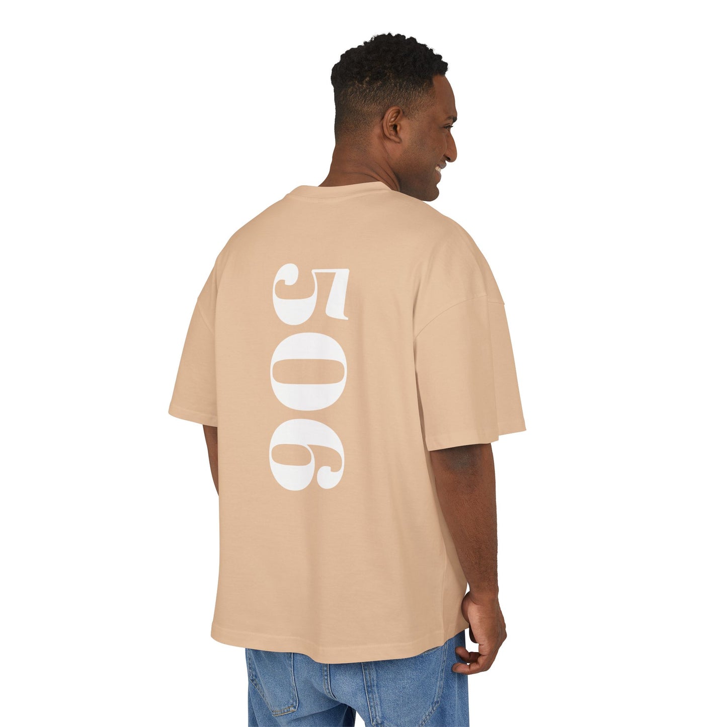 Unisex Heavy Cotton Box Tee with 'AMORAKI 506' Design - Casual Streetwear