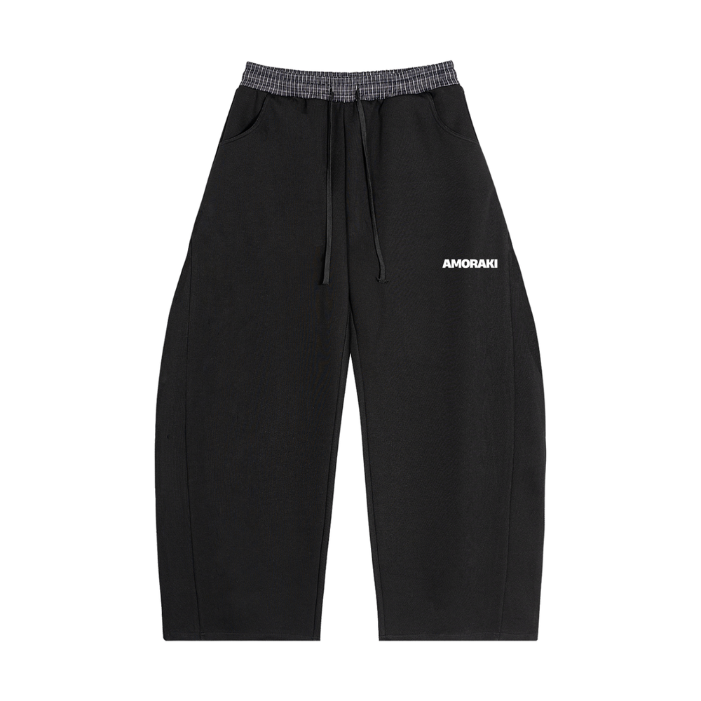AMORAKI PLAID BARREL SWEATPANTS