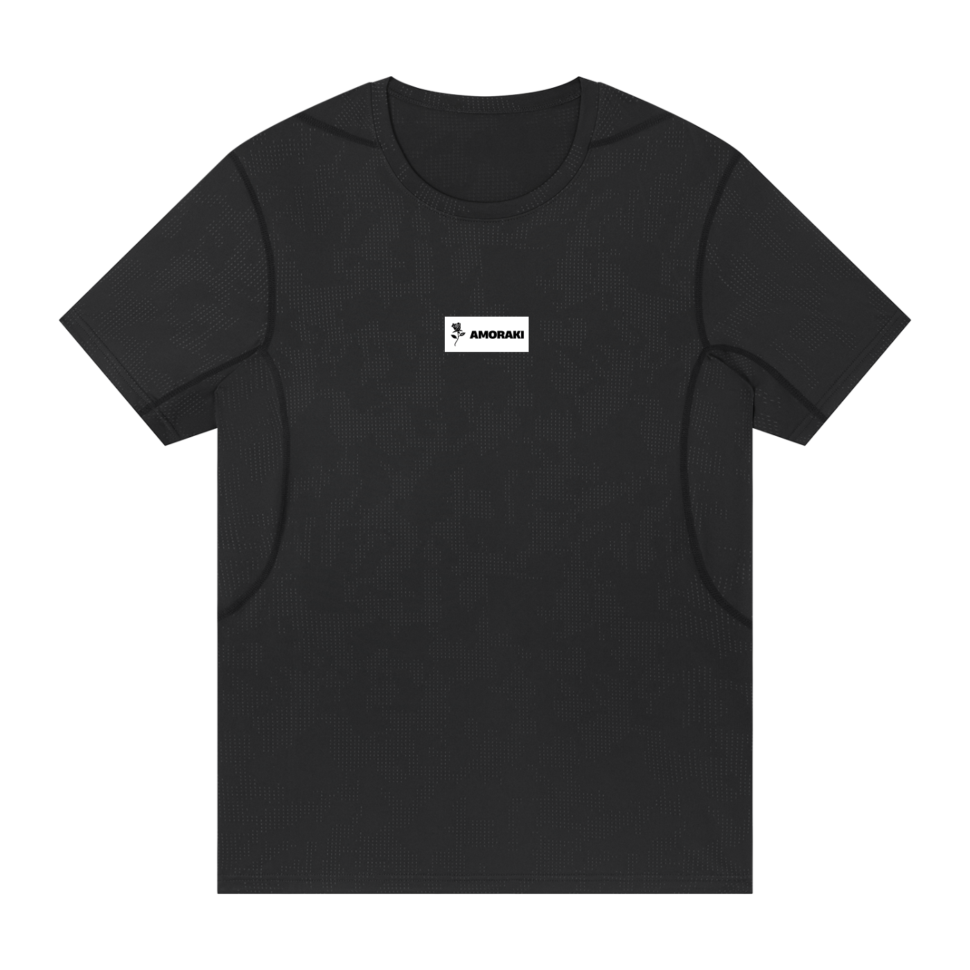 AMORAKI MEN'S JACQUARD MESH TEE
