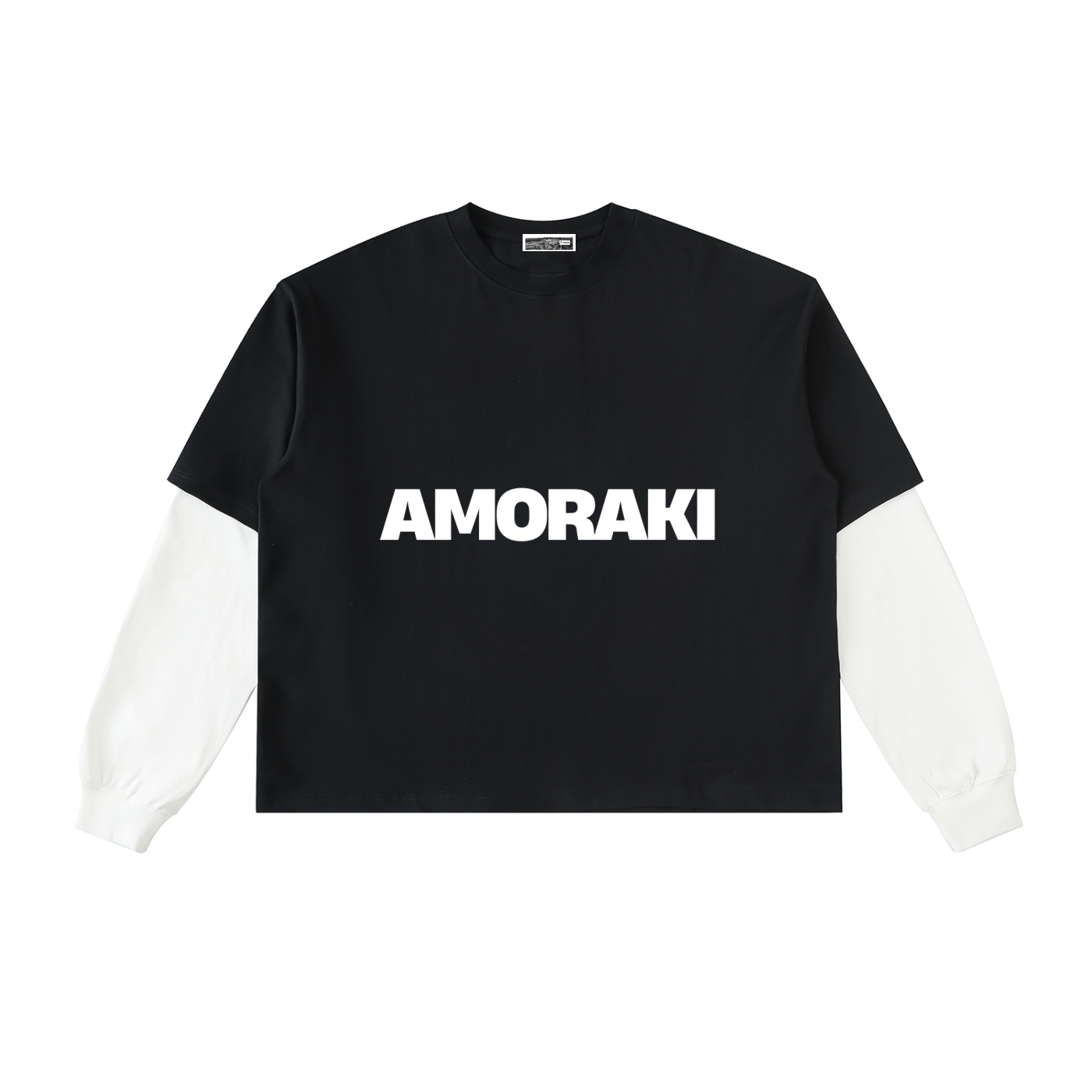 AMORAKI UNISEX LAYERED CONTRAST TEE