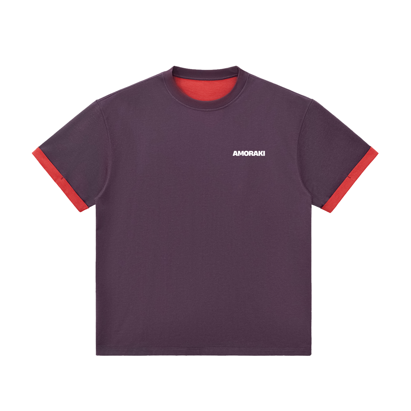 AMORAKI CONTRAST CUFF TEE