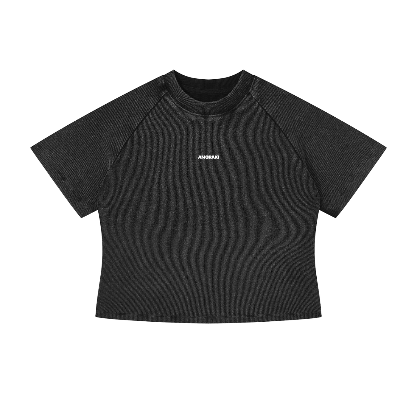 AMORAKI WOMEN'S MINERAL WASH CROP TEE