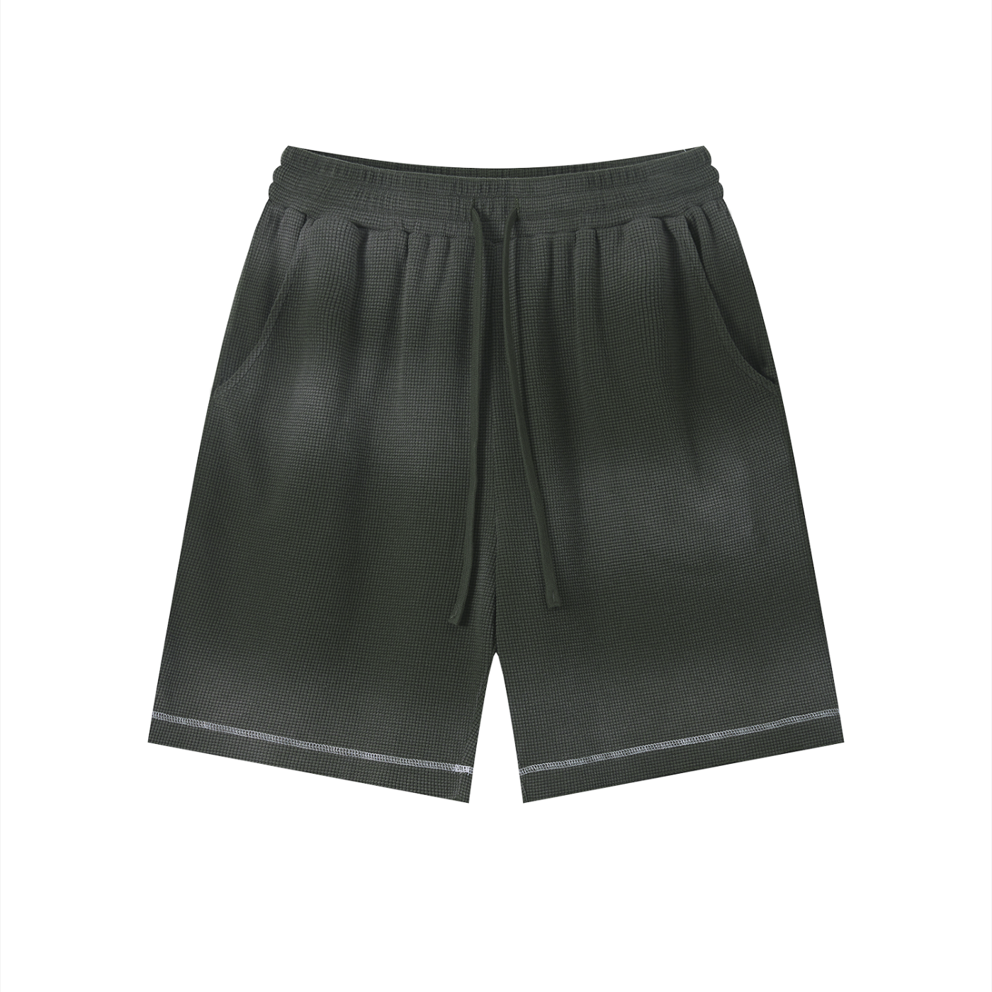 AMORAKI UNISEX SUNFADE WAFFLE SHORTS