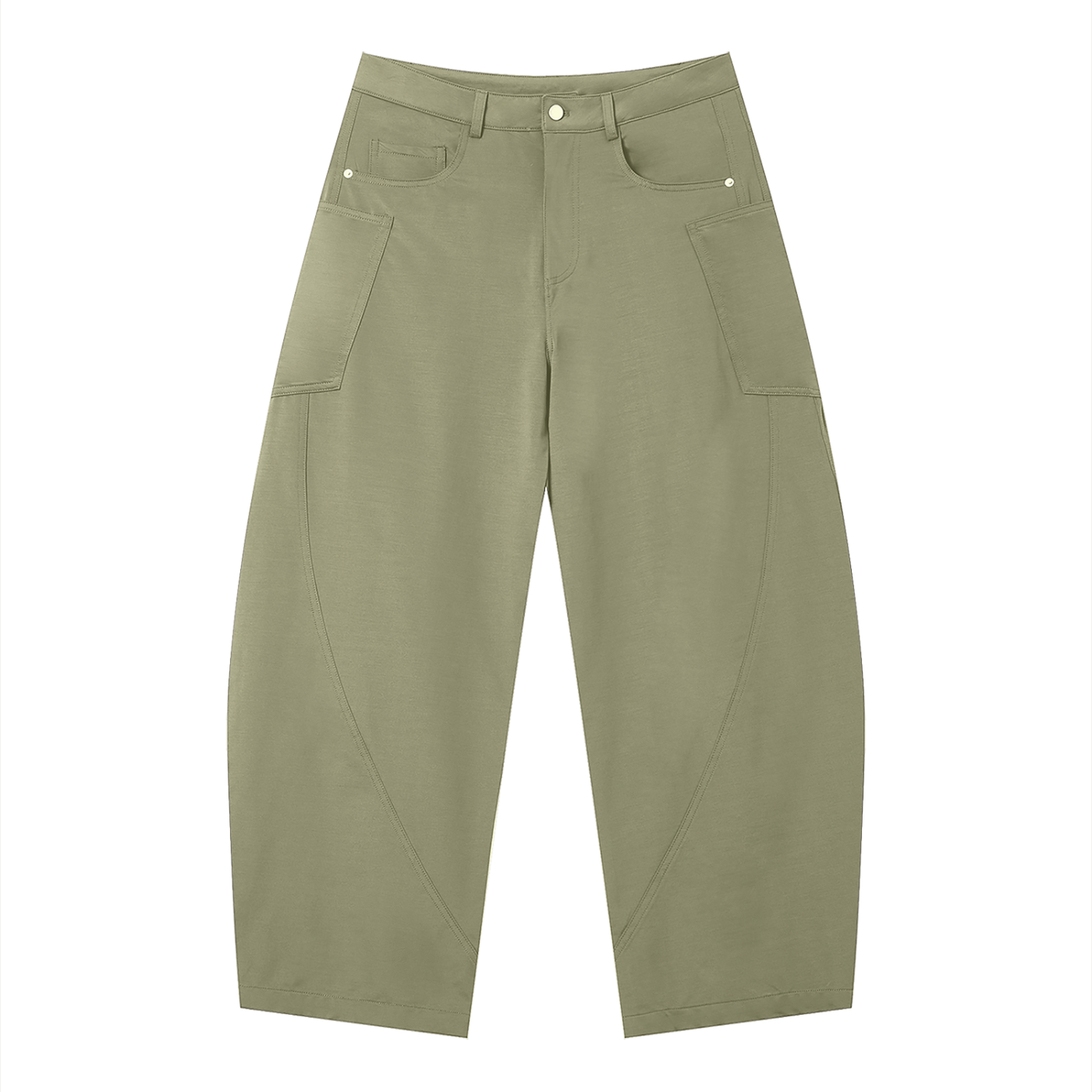 AMORAKI MEN'S STRUCTURED BARREL PANTS