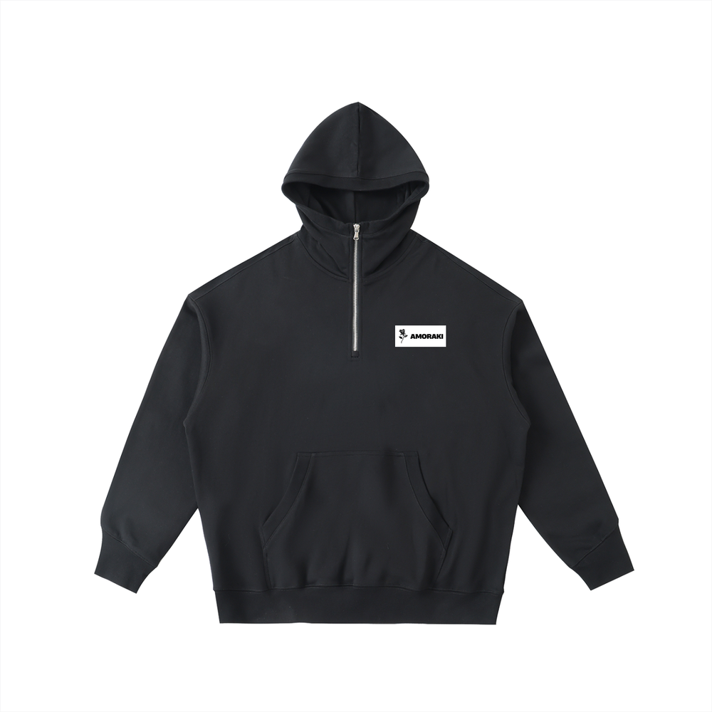 AMORAKI HALF-ZIP FLEECE HOODIE