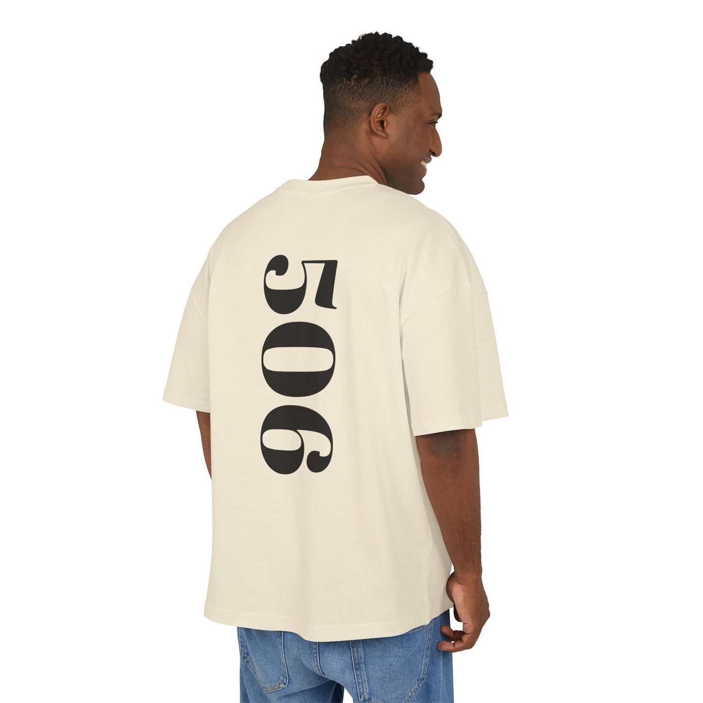 Unisex Heavy Cotton Box Tee with 'AMORAKI 506' Design - Casual Streetwear