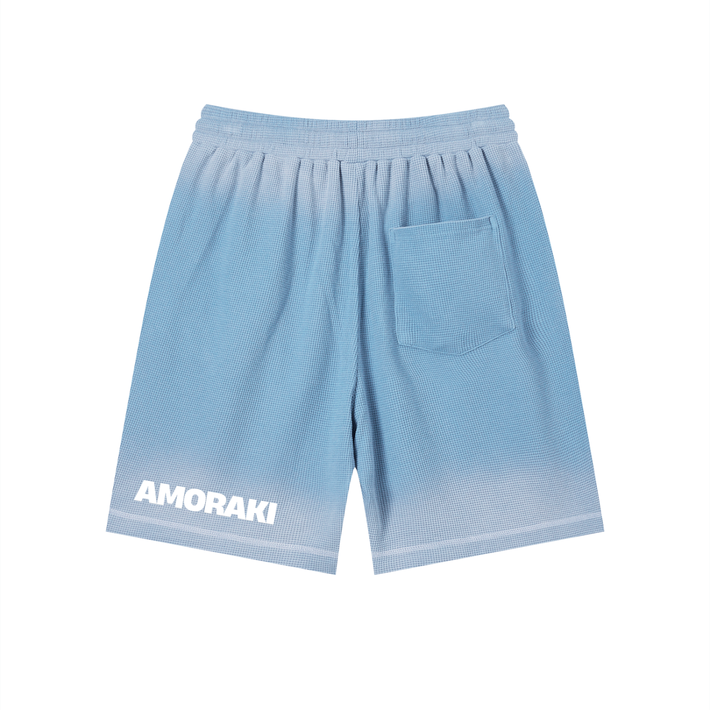 AMORAKI UNISEX SUNFADE WAFFLE SHORTS