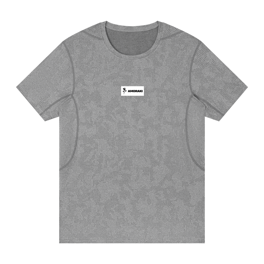 AMORAKI MEN'S JACQUARD MESH TEE