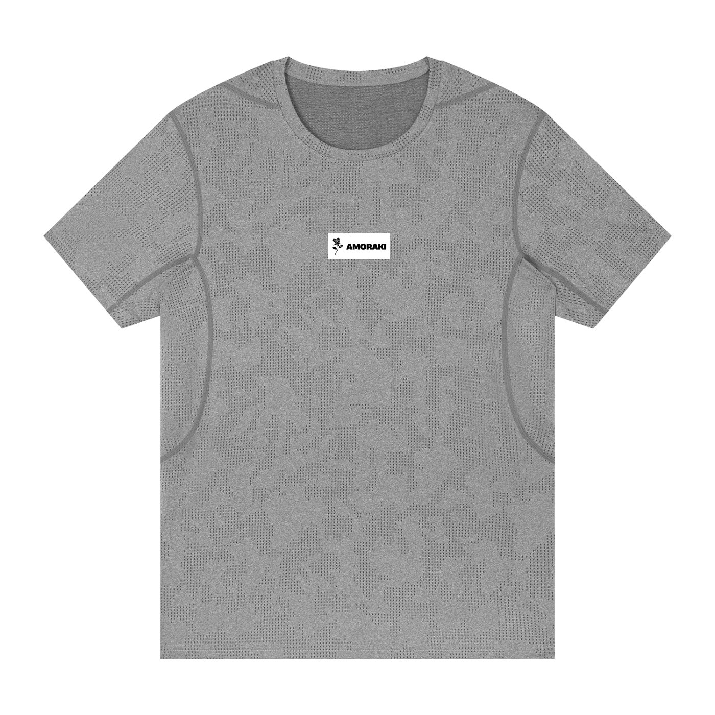 AMORAKI MEN'S JACQUARD MESH TEE