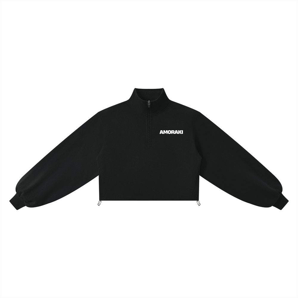 AMORAKI MOCK-NECK QUARTER-ZIP SWEATSHIRT
