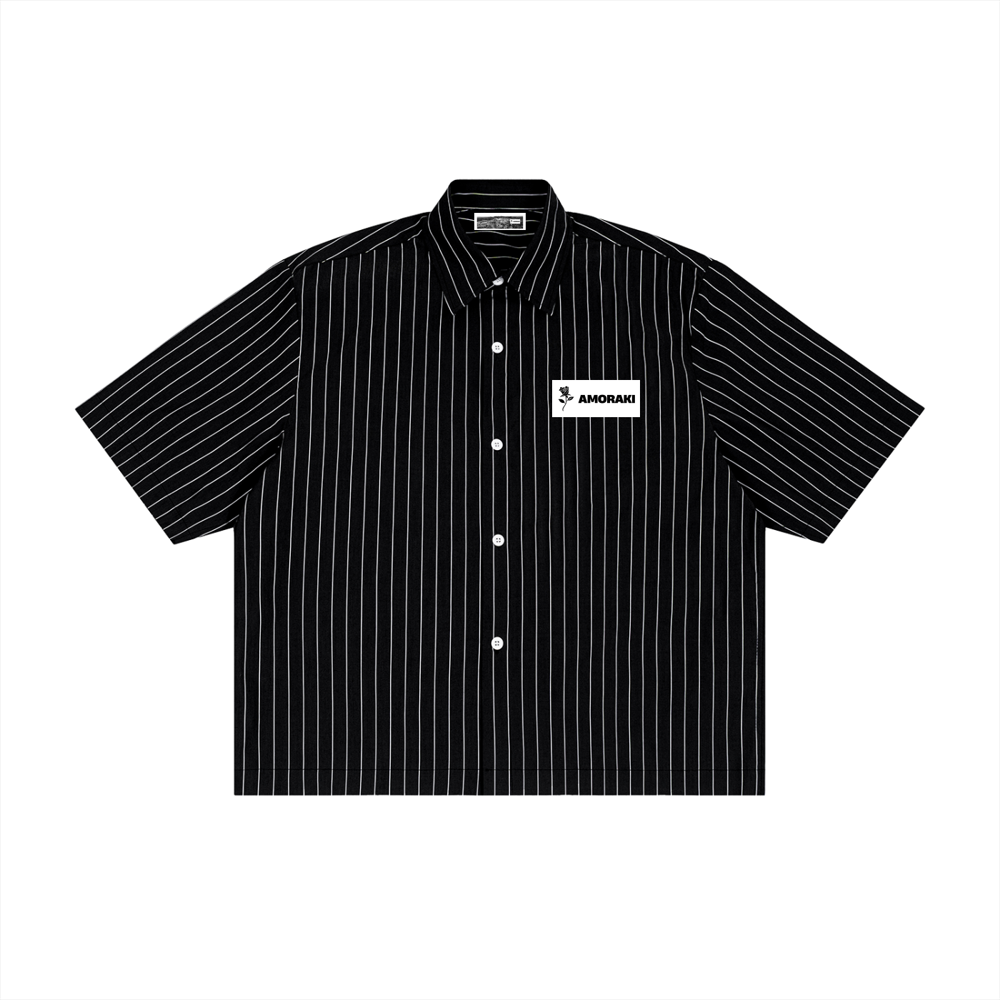 AMORAKI UNISEX STRIPED BOXY SHIRT