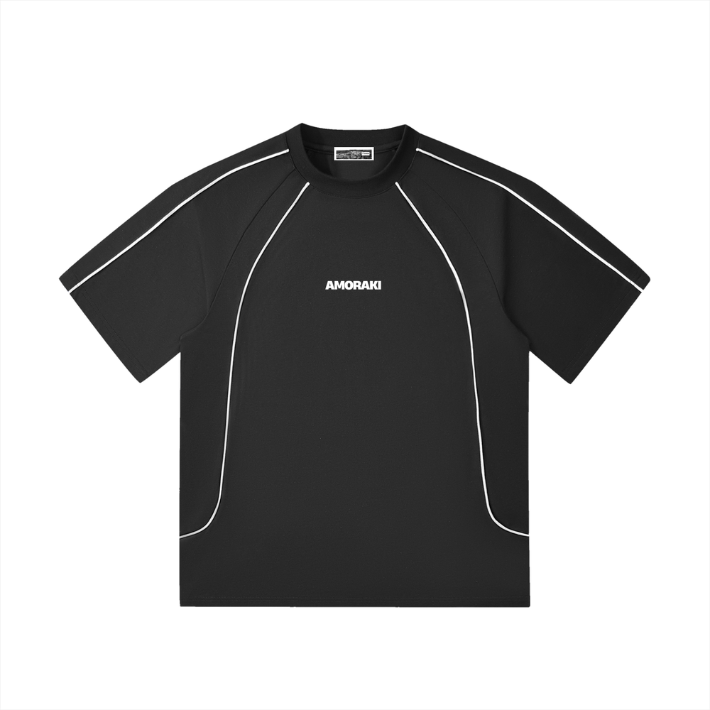 AMORAKI CONTRAST STITCH RAGLAN TEE