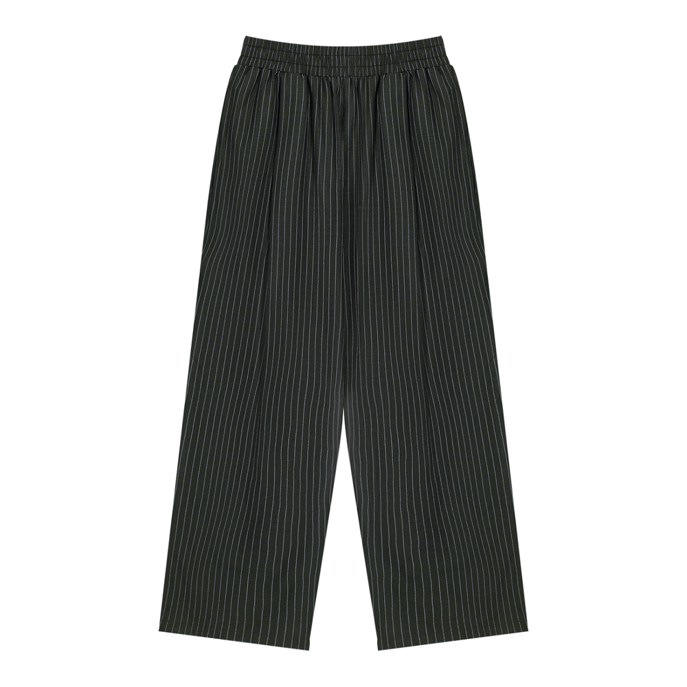AMORAKI STRIPED PLEATED PANTS