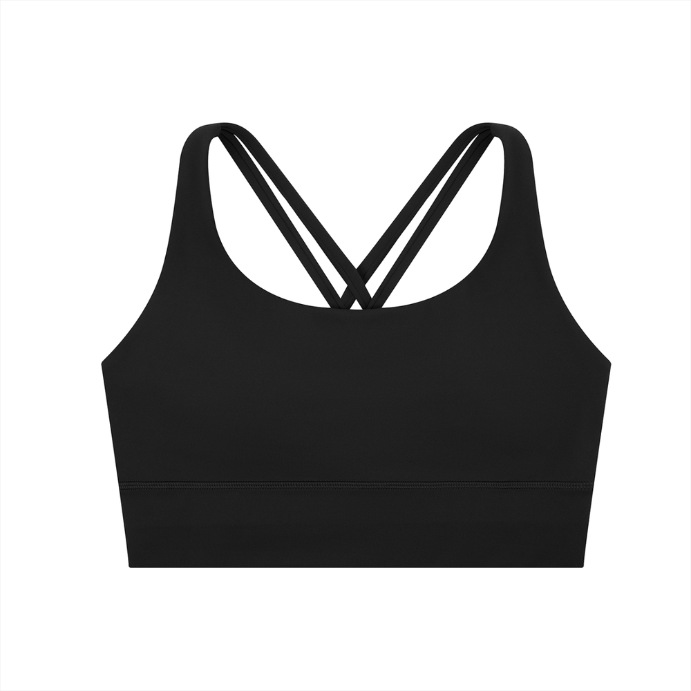 AMORAKI WOMEN'S CRISS-CROSS SPORTS BRA