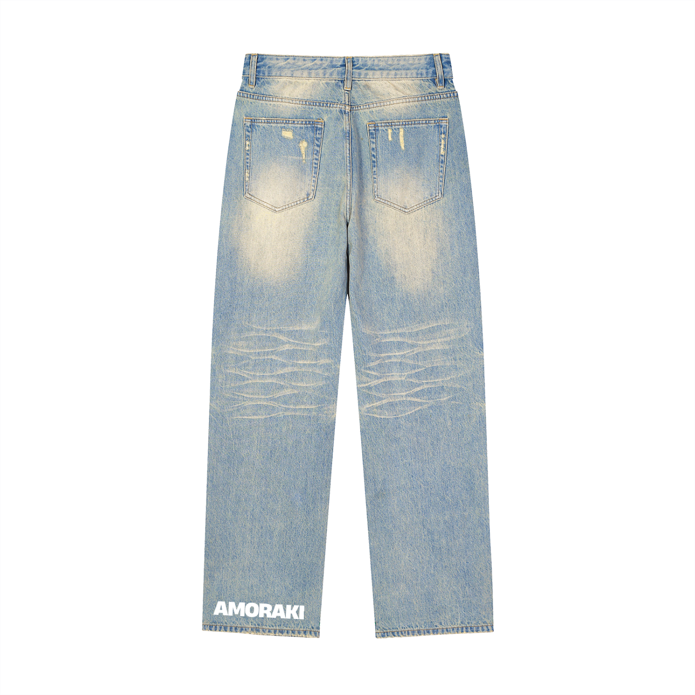 AMORAKI SUN FADED DENIM JEANS