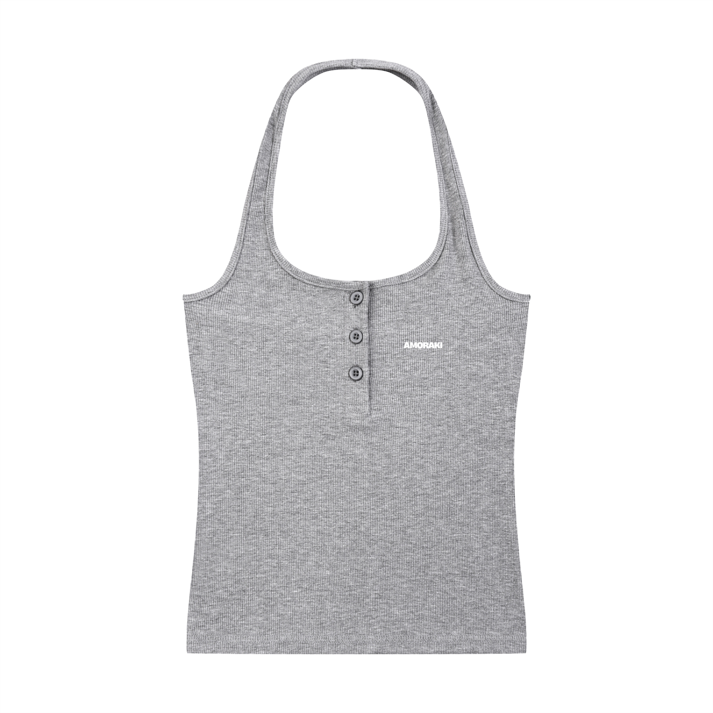 AMORAKI WOMEN'S RIBBED HENLEY TANK