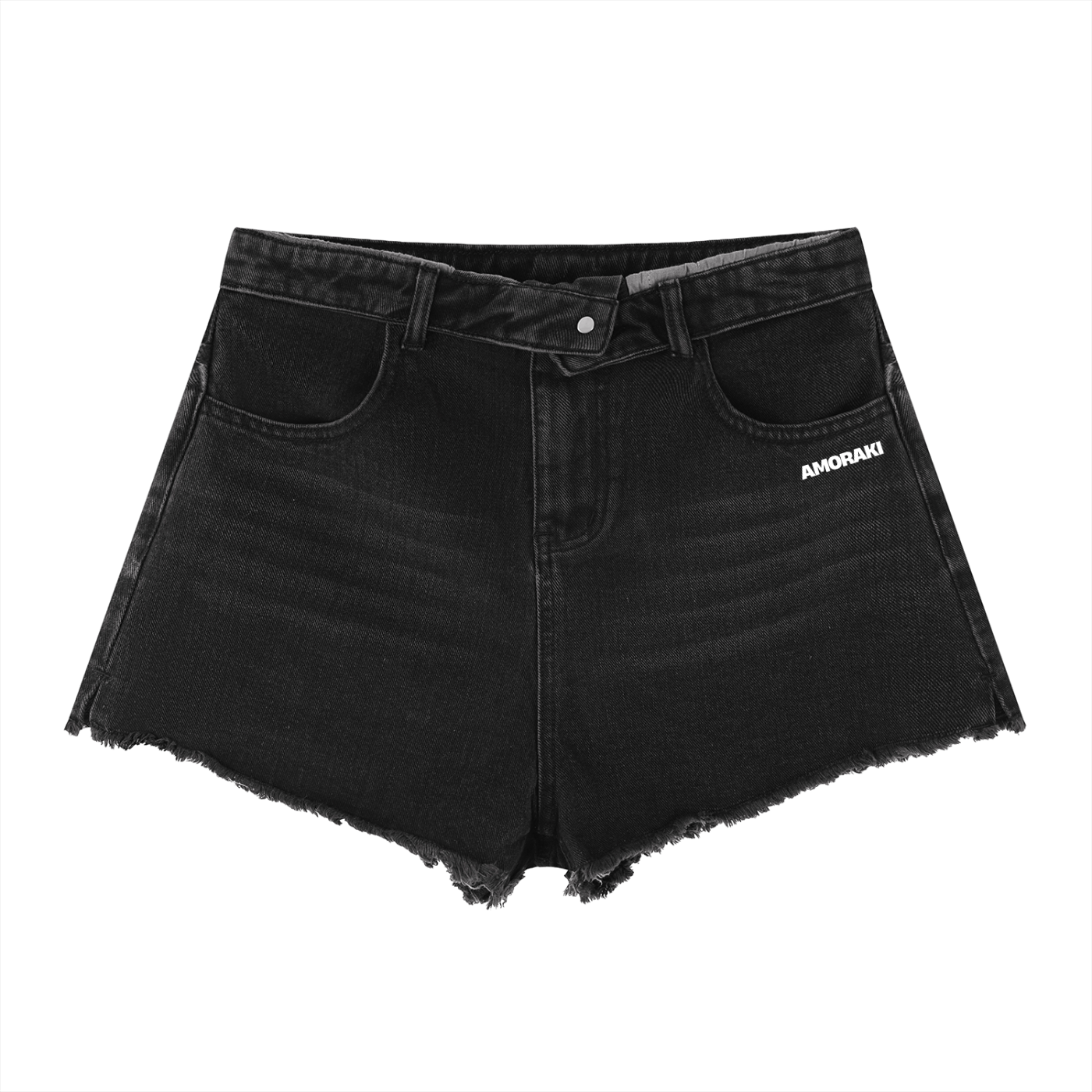 AMORAKI VINTAGE WASH DENIM SHORTS