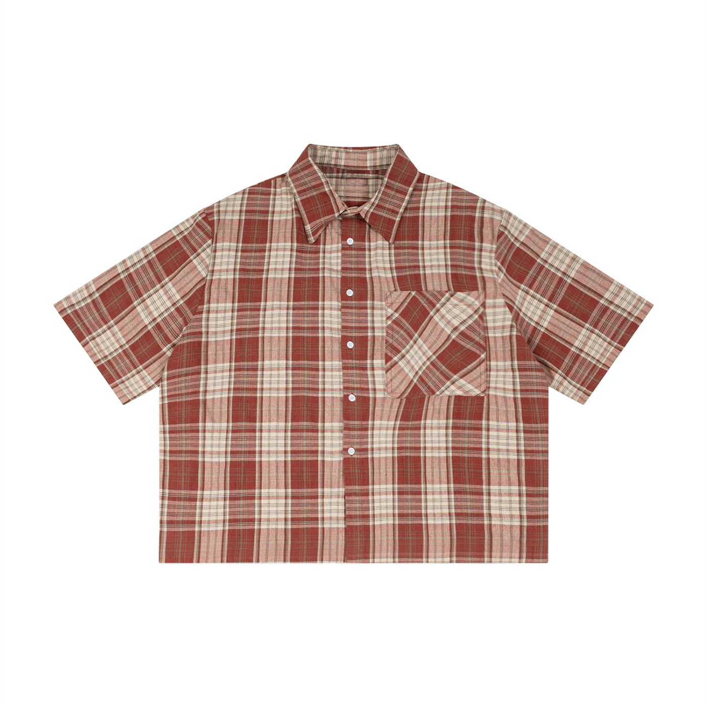 AMORAKI PLAID BOXY SHIRT