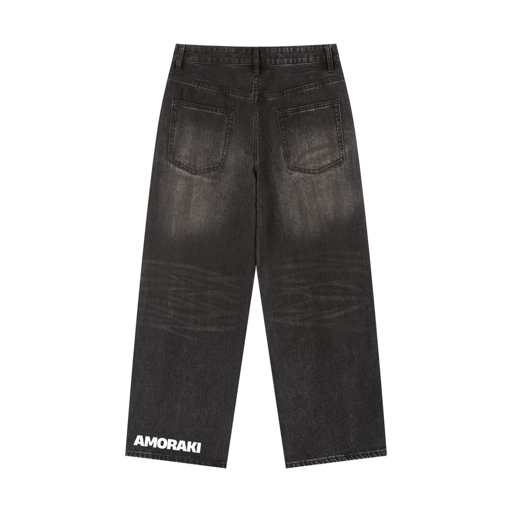 AMORAKI MEN'S BLACK JEANS