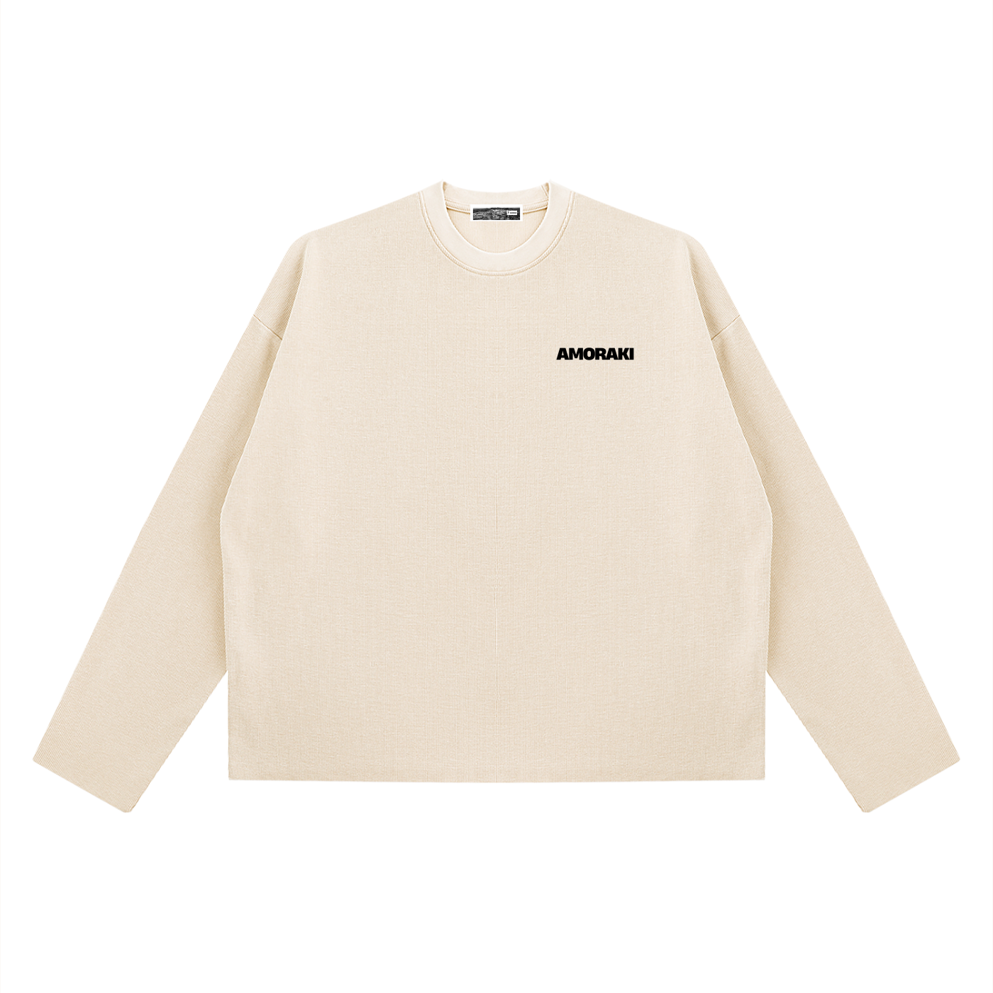 AMORAKI VINTAGE WASH WAFFLE BOXY TEE